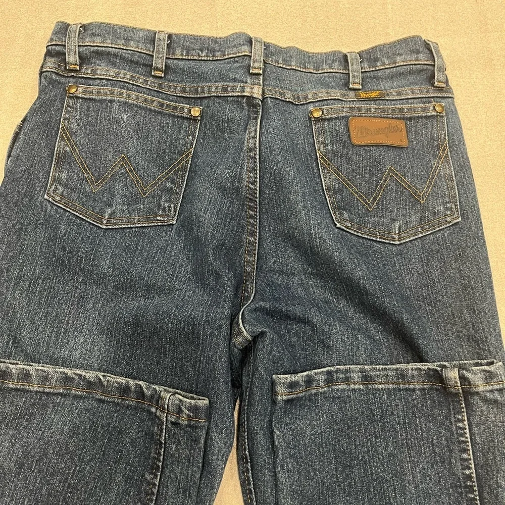 [34*34]Wrangler Classic Advanced Comfort Slim Fit Blue Men Jeans NWOT - Picture 8 of 9